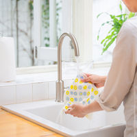 【100%天然素材】 スポンジワイプ L 水切りマット セルロース 抜群の吸水力 キャンディ イエロー1個 イーオクト