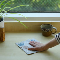 （100%天然素材）スポンジワイプ S 北欧ふきん セルロース 抜群の吸水力 ヒヨコ マルチカラー グレー 1個 イーオクト