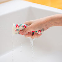 （100%天然素材）スポンジワイプ S 北欧ふきん セルロース 抜群の吸水力 ムーミン谷の仲間たち ブルー 1個 イーオクト