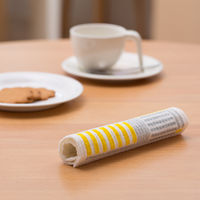 （100%天然素材）スポンジワイプ S 北欧ふきん セルロース 抜群の吸水力 ムオヴォ ストライプス イエロー 1個 イーオクト