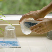 （100%天然素材）ポップアップスポンジ 水でふくらむ キッチンスポンジ カタカタ くじら 1個 イーオクト