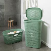 CURVER Infinity（インフィニティ） ふた付きバスケット 60L グリーン 1個