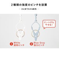 藤栄 干し分けランドリー アルミハンガー 40ピンチ ブルー 1個