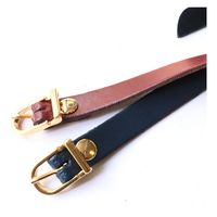 日本紐釦貿易 本革ショルダーストラップ 撥水加工 金具ゴールド 細巾 12mm チョコ KT60-G-C 1袋1本(2袋、合計2本)（直送品）