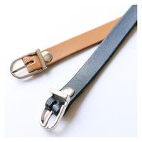 日本紐釦貿易 本革ショルダーストラップ 撥水加工 金具シルバー 細巾 12mm ネイビー KT60-S-N 1袋1本(2袋、合計2本)（直送品）