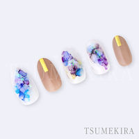 イングカワモト TSUMEKIRA(ツメキラ) ネイルシール インクアート Blue NN-INK-102 1セット(3枚)（直送品）