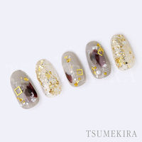 イングカワモト TSUMEKIRA(ツメキラ) ネイルシール 塗りかけ warm NN-NRK-101 1セット(3枚)（直送品）