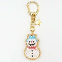 ホビックス HOBBIX ビーズキット アイシングクッキー風キーホルダー クリスマス スノーマン PB-301 PB301 1セット(3個)（直送品）