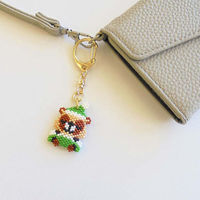 ホビックス HOBBIX ビーズキット 京・動物ことわざキーホルダー たぬき寝入り PB-328 PB328 1セット(3個)（直送品）