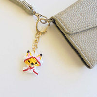 ホビックス HOBBIX ビーズキット 京・動物ことわざキーホルダー キツネの嫁入り PB-329 PB329 1セット(3個)（直送品）