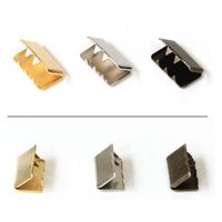 日本紐釦貿易 先止金具 10mm巾 12個 シルバー SGM-W10-S 1セット(12個入×5袋/合（直送品）