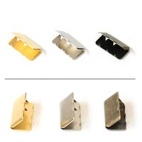 日本紐釦貿易 先止金具 15mm巾 12個 ゴールド SGM-W15-G 1セット(12個入×5袋/合（直送品）