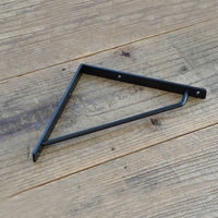 ポッシュリビング ブラケットM ブラック W1.5×D18.5×H18.5cm アイアン 63315 1セット(2個)（直送品）