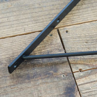 ポッシュリビング ブラケットL ブラック W2×D28×H28cm アイアン 63317 1個（直送品）