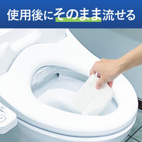 HibiFull ヒビフル 流せるトイレのお掃除シート 大判厚手 無香料 1セット（1パック（12枚入×2）×24） コクヨ