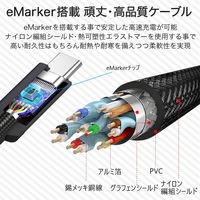 USB4PD3.1ケーブル/240W/40Gbps/1m/黒 APC-V1024CC-U4G3-BK 1個