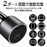 シガーソケット最大100W / Type-C Type-A x1 ACPD-V100AC 1個