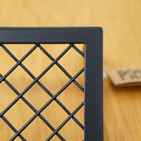 ポッシュリビング メッシュラックL ブラック W47×D15×H16.5cm アイアン 63784 1個（直送品）