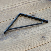 ポッシュリビング ブラケットS ブラック W1×D15×H15cm アイアン 63187 1セット(2個)（直送品）