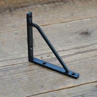 ポッシュリビング ブラケットSS ブラック W1×D10.5×H10.5cm アイアン 63185 1セット(2個)（直送品）