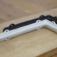 ポッシュリビング アイアンブラケットL ホワイト W4×D20×H15.5cm キャストアイアン 62182 1セット(2個)（直送品）