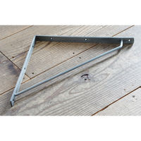 ポッシュリビング ブラケットL シルバー W2×D28×H28cm アイアン 63694 1個（直送品）