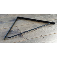 ポッシュリビング ブラケットLL ブラック W2×D37×H37cm アイアン 63319 1個（直送品）