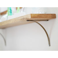 ポッシュリビング ブラケットM アンティークゴールド W0.8×D14×H14.5cm アイアン 63645 1セット(2個)（直送品）