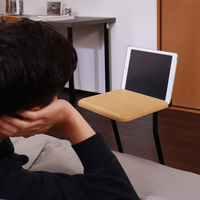 林製作所 AnoTana サイドテーブル 幅250×奥行280×高さ620mm ブラック/木目 YS-B01B-N 1台（直送品）