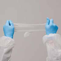 検査・検診用プラスチックグローブ（PVC・クリア）Lサイズ パウダーフリー　10箱（1000枚入）【フィフティ・ヴィジョナリー】（直送品）