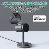 AUKEY ワイヤレス充電器 3-in-1 MagSafe対応 Qi2 冷却機能搭載 グレー LC-MC311A-GY 1個