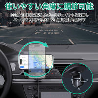 AUKEY カーマウント型ワイヤレス充電器 MagSafe対応 Qi2 冷却機能搭載 グレー HD-MC13A-GY 1個