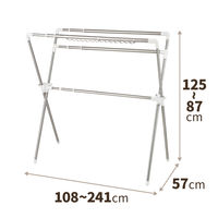 PORISH組立式伸縮布団干しX型PS-07K 1セット（3台）