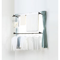 アイリスオーヤマ 木目調窓枠物干し MW-W190N 1台