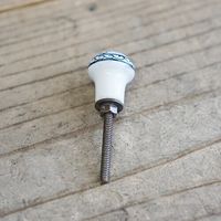 ポッシュリビング セラミックノブ φ2.5cm×D3cm セラミック/アイアン 30590 1セット(2個)（直送品）