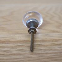 ポッシュリビング ガラスノブ φ3cm×D3cm ガラス/アイアン 62549 1個（直送品）