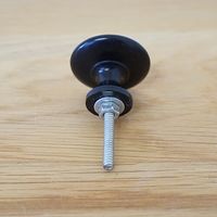 ポッシュリビング アイアンノブ φ3.5cm×D2.5cm キャストアイアン/アイアン 63373 1セット(2個)（直送品）