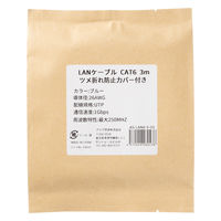 アスクル限定　CAT6 LANケーブル 3m ツメ折れ防止 スタンダード ASーLAN6ーSー03 ブルー 1本 オリジナル