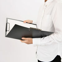 ナカバヤシ ダブルストッパーファイル 二つ折り ダブルとじ具 A4/A3兼用 ブラック CH-9030D 1冊