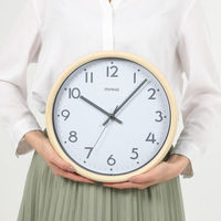 ノア精密 MAG（マグ）電波掛時計 トルテ アイボリー 直径278ｍｍ[アナログ ステップ秒針 電波]W-768 IV-Z 1個