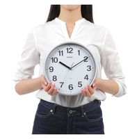 ノア精密 MAG（マグ）掛時計 ブロンシュ シルバー 直径254ｍｍ[アナログ ステップ秒針]W-803 SM-Z 1個