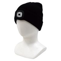 ヤマショウ ライト付きビーニー TYPE-C充電 3段階調光 YBK-415BK 1枚（直送品）