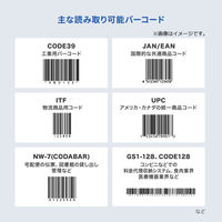 サンワサプライ 1次元CCDバーコードリーダー（スタンド付き） BCRー1D9BK 1個（直送品）