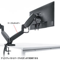 サンワサプライ モニターアーム（ガススプリング式・デュアルアーム） CRーLAC2405BK 1個（直送品）