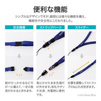 MSソリューションズ スマートフォン 多機能ネックストラップ 「PALLET」 ディープブルー LP-NS06DBL 1個