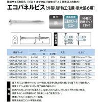 山喜産業　エコパネルビス　６×１５０mm　断熱パネルビス　外張り断熱工法用　垂木留め用　1箱（100本入)（直送品）