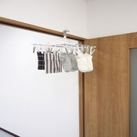 東和産業 ラクMAXアルミ角ハンガー　長ピンチ24P 20328 1セット（3個）