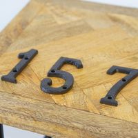 ポッシュリビング アイアンナンバー 「6」 W4×D0.5×H8cm キャストアイアン 62369 1セット(3個)（直送品）