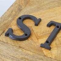 ポッシュリビング アイアンアルファベット 「F」 W5×D0.5×H8cm キャストアイアン 62378 1セット(3個)（直送品）