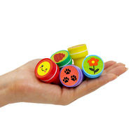 三洋堂　みんなのカラフル丸型スタンプ　3699　1箱（60個）